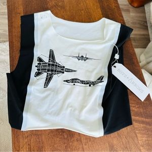 Boys + Arrows airplanes Teagan top